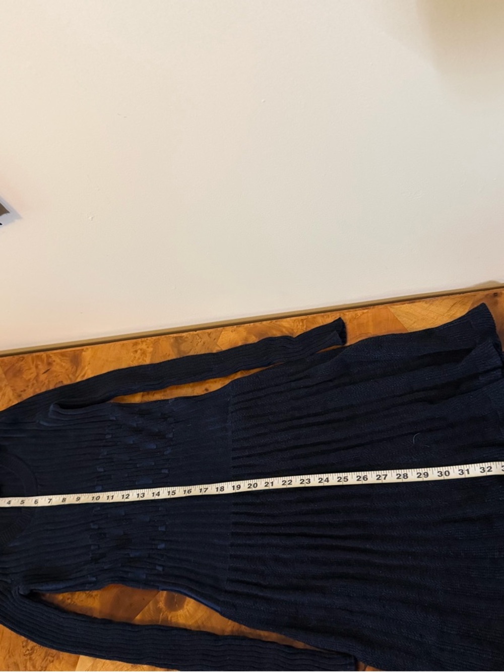 Max Studio XS Navy & Black Ribbed Scoop Neck Sweater Dress Y2K Bodycon - Picture 9 of 11